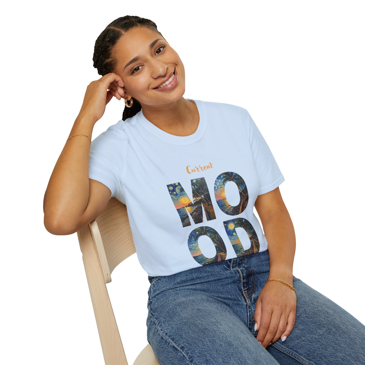 Hawaiian Graphic T-Shirt — 'Current Mood' Art Print