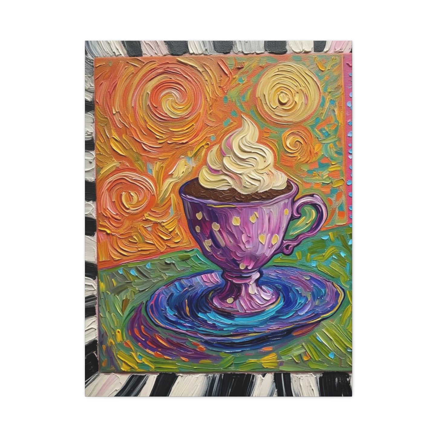 Whipped Hot Chocolate Cup Matte Canvas