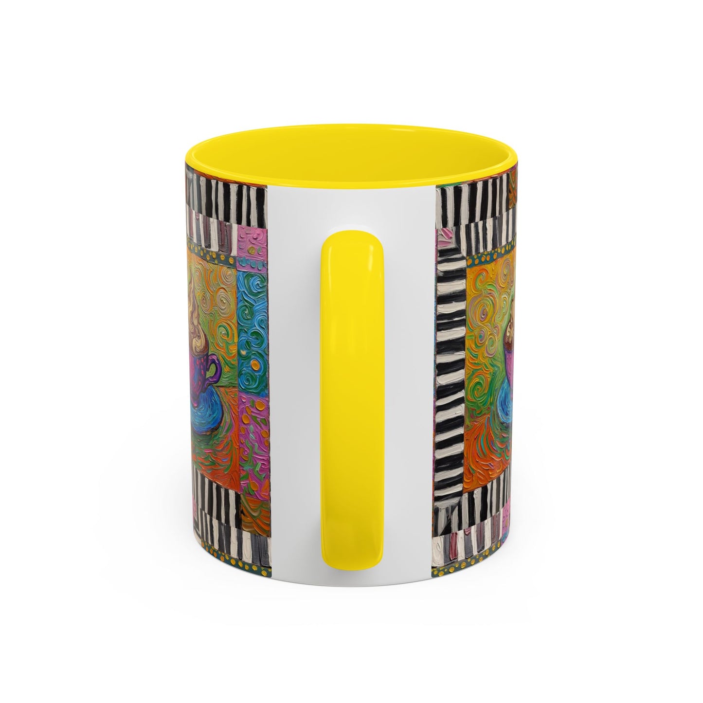 Whimsical Coffee Cup Art mug | Accent Coffee Mug