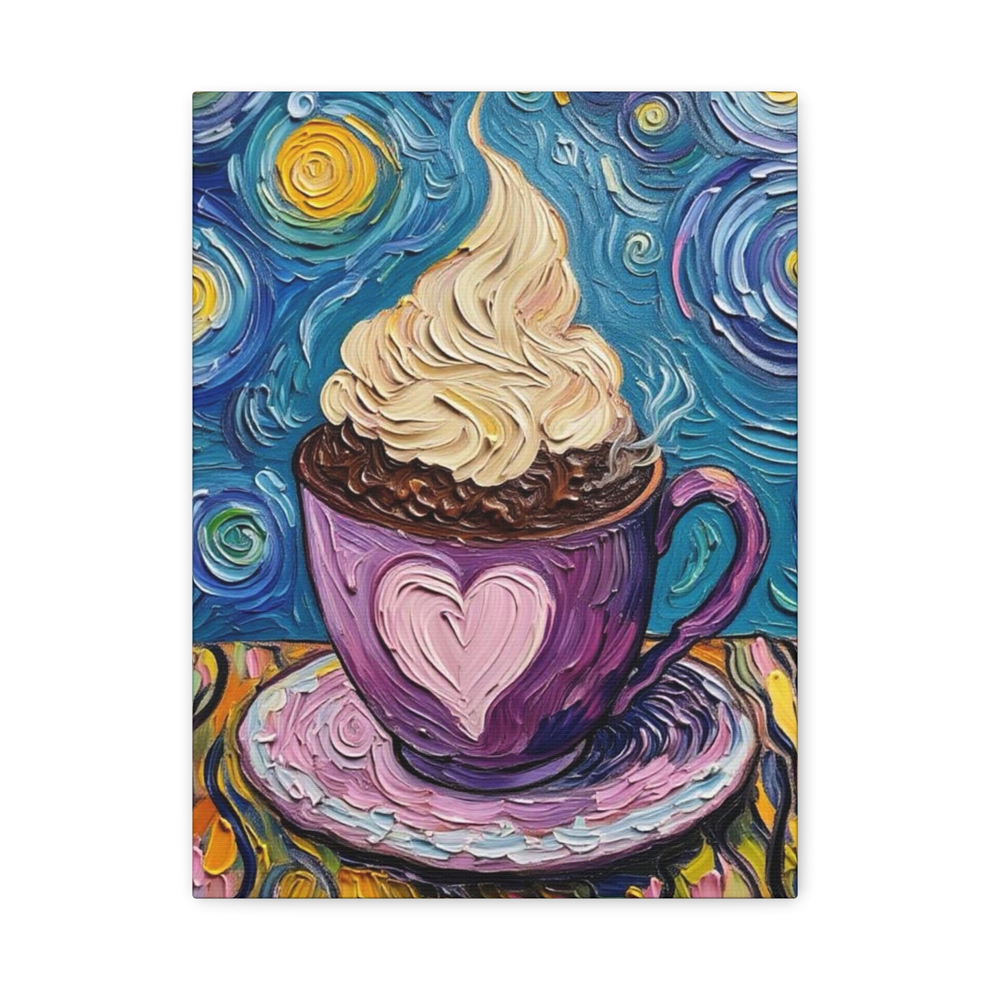 Whipped Hot Chocolate Cup Matte Canvas