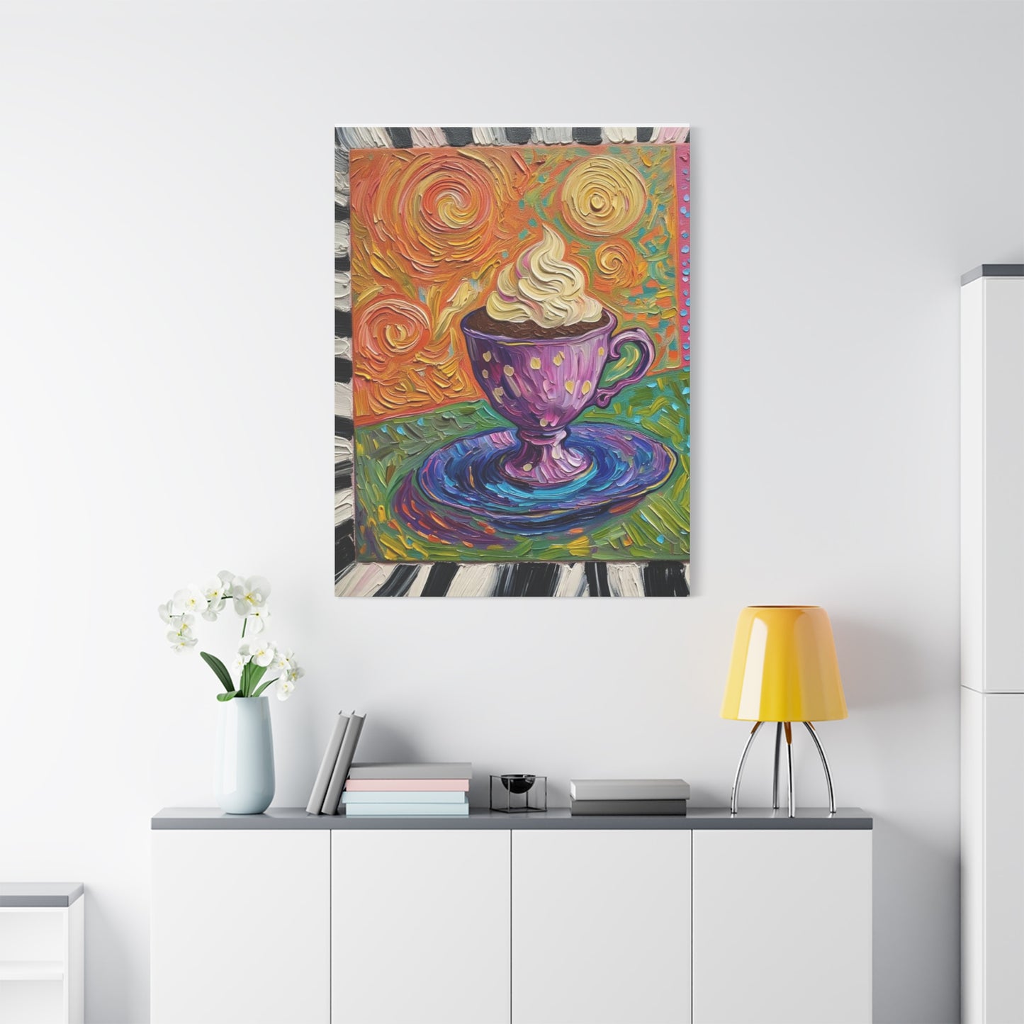 Whipped Hot Chocolate Cup Matte Canvas
