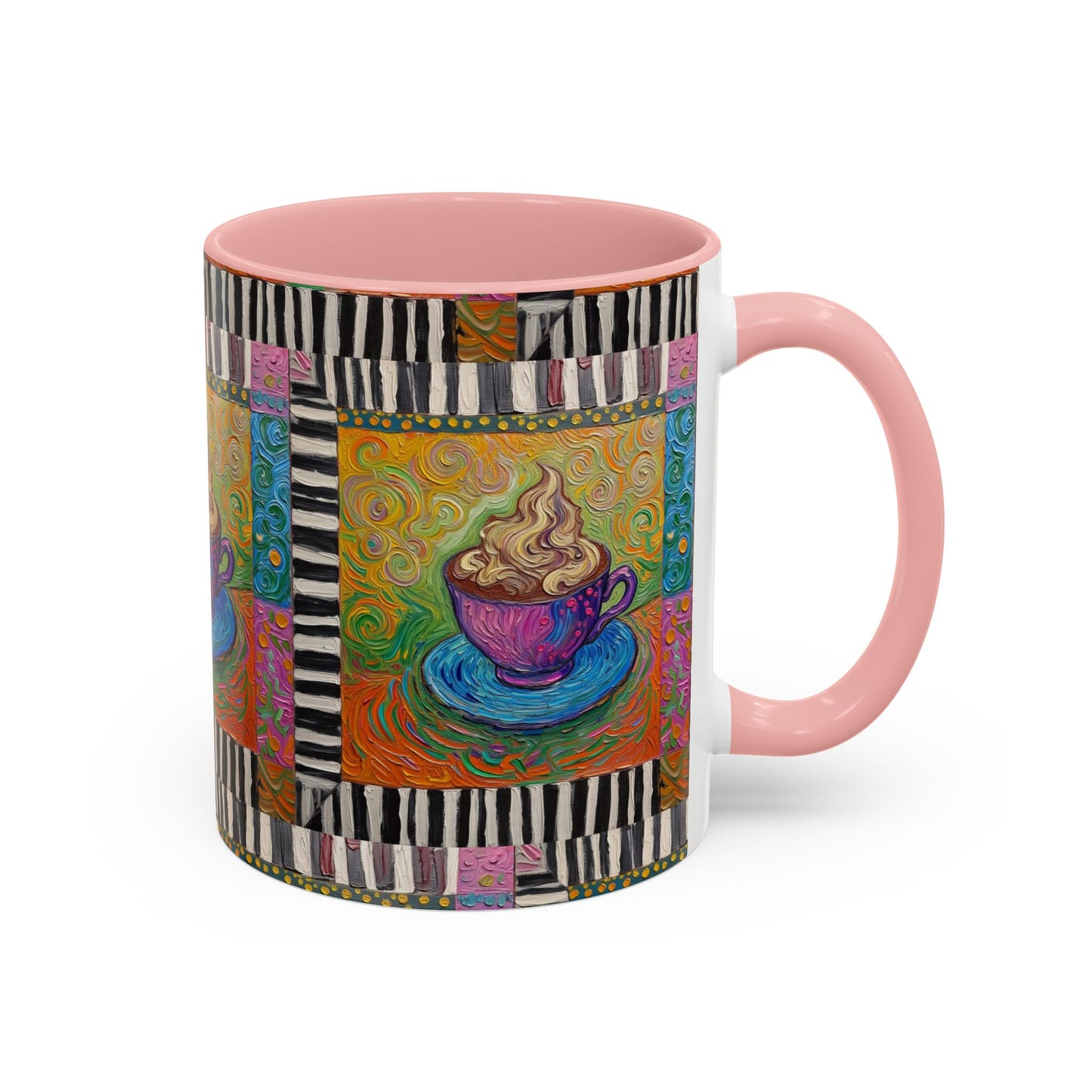Whimsical Coffee Cup Art mug | Accent Coffee Mug