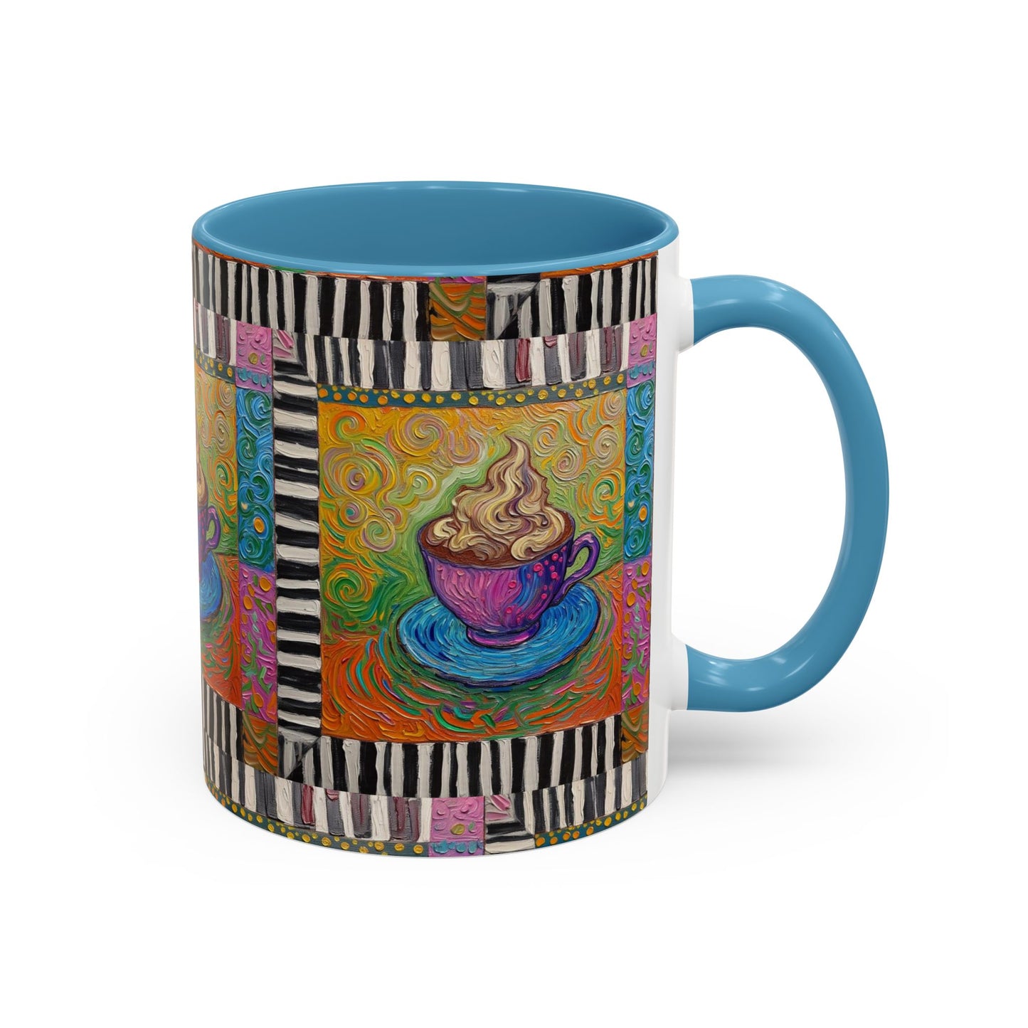 Whimsical Coffee Cup Art mug | Accent Coffee Mug