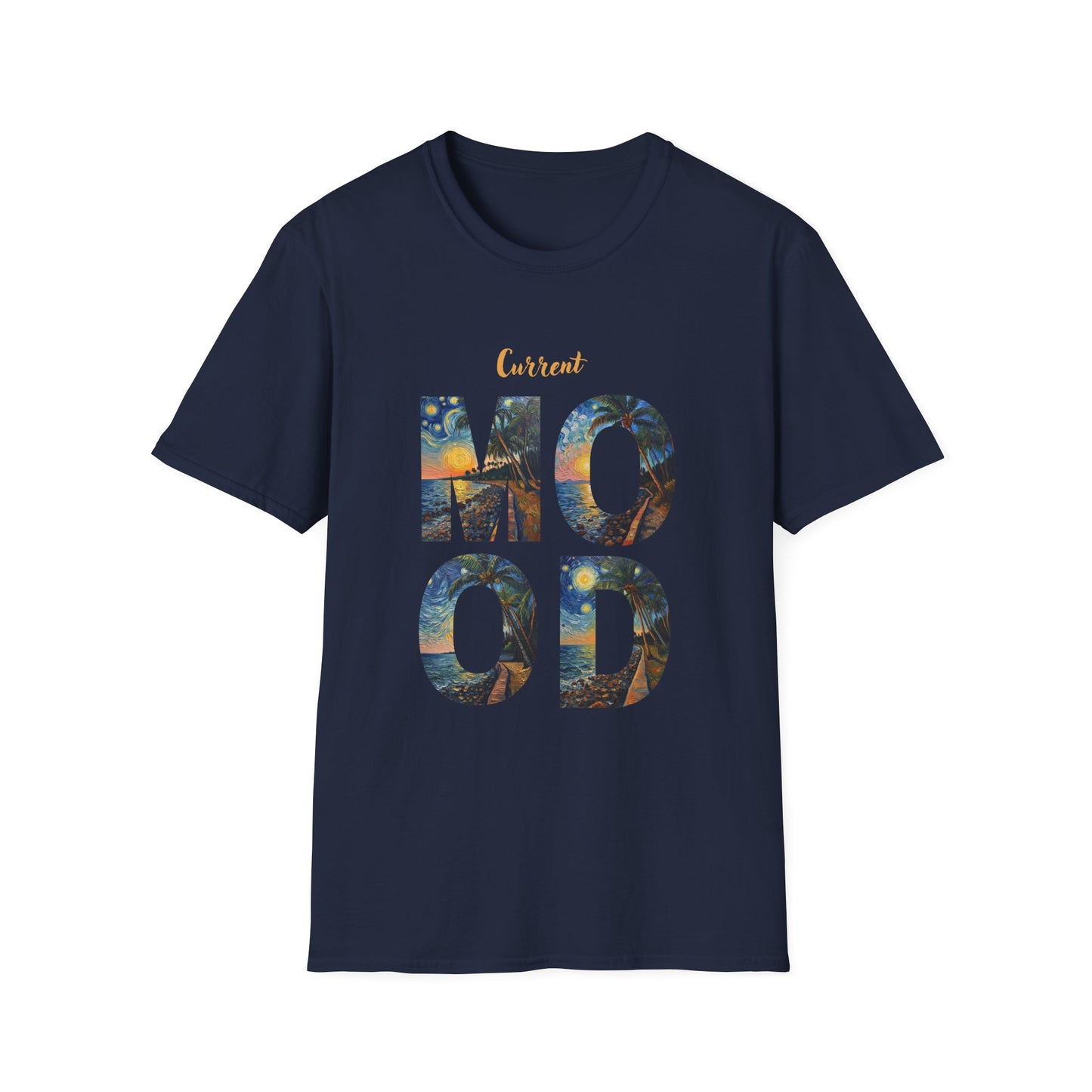 Hawaiian Graphic T-Shirt — 'Current Mood' Art Print