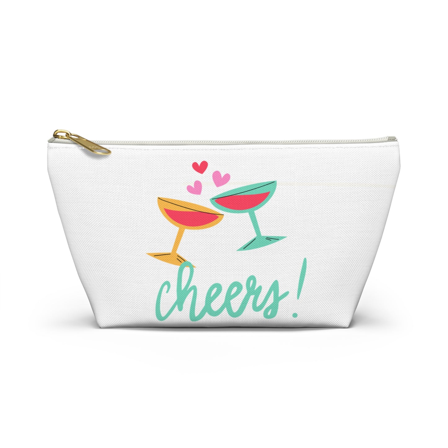 Cocktail Cheers Accessory Pouch — 21st Birthday Makeup Bag