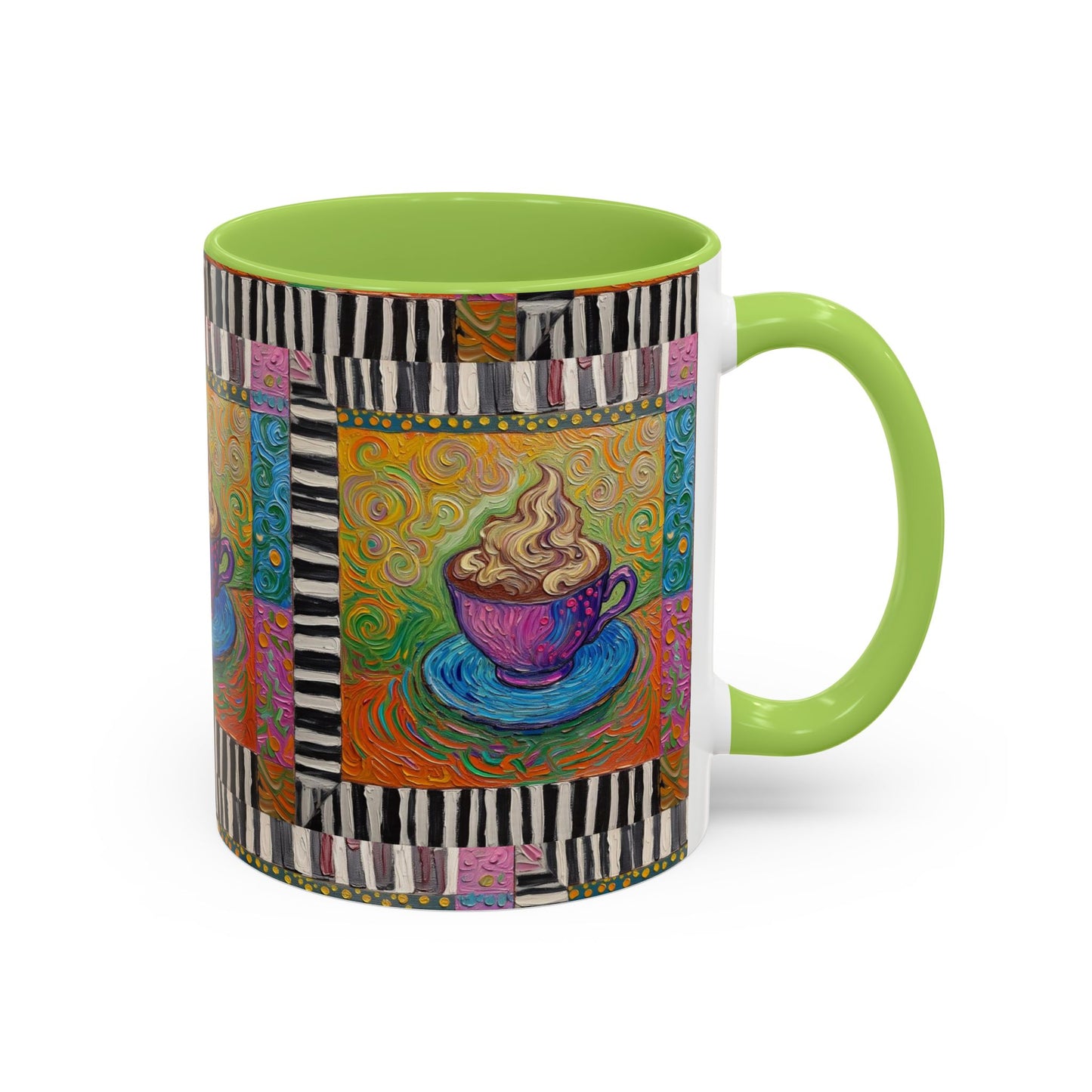 Whimsical Coffee Cup Art mug | Accent Coffee Mug