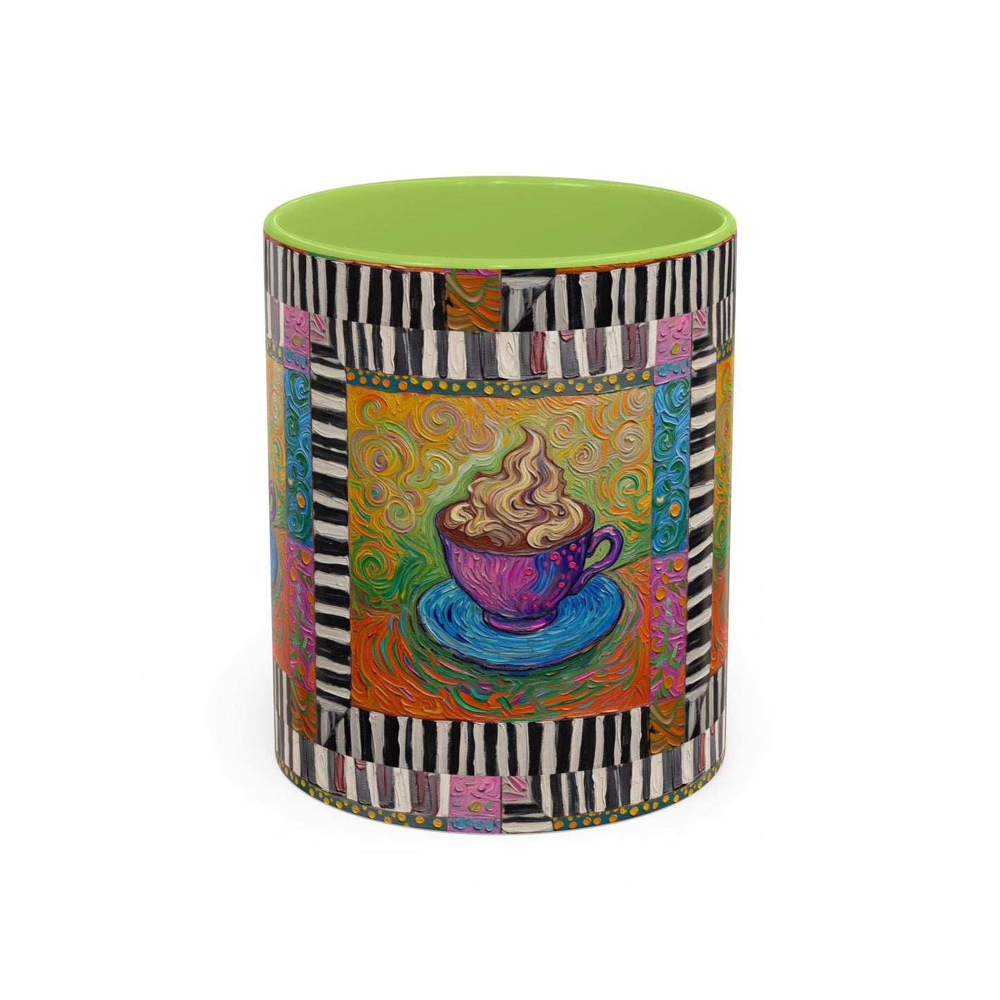 Whimsical Coffee Cup Art mug | Accent Coffee Mug