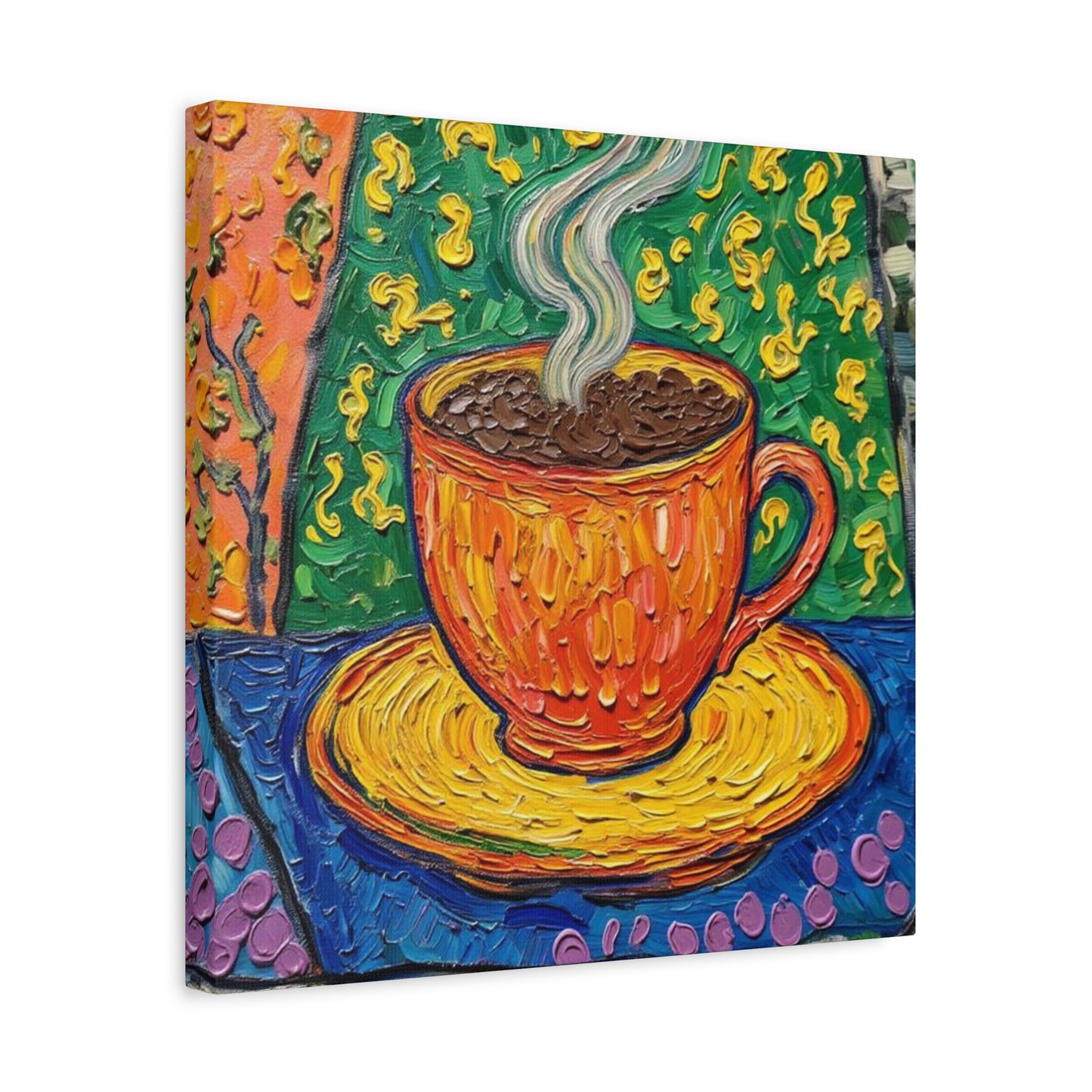 Whimsical Coffee Cup Matte Canvas