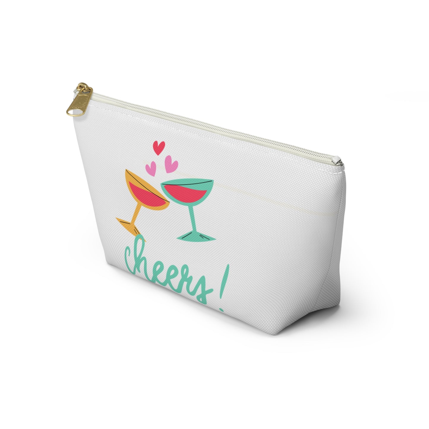 Cocktail Cheers Accessory Pouch — 21st Birthday Makeup Bag
