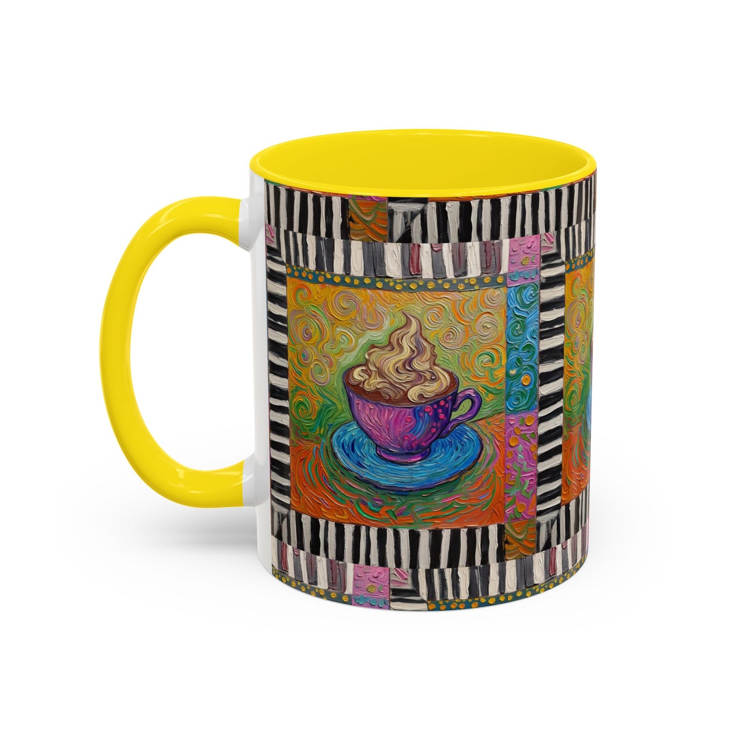 Whimsical Coffee Cup Art mug | Accent Coffee Mug