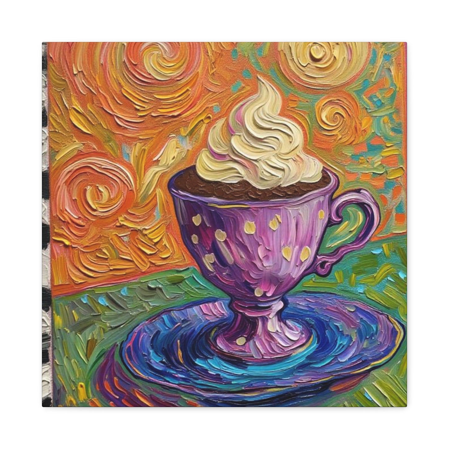 Whipped Hot Chocolate Cup Matte Canvas