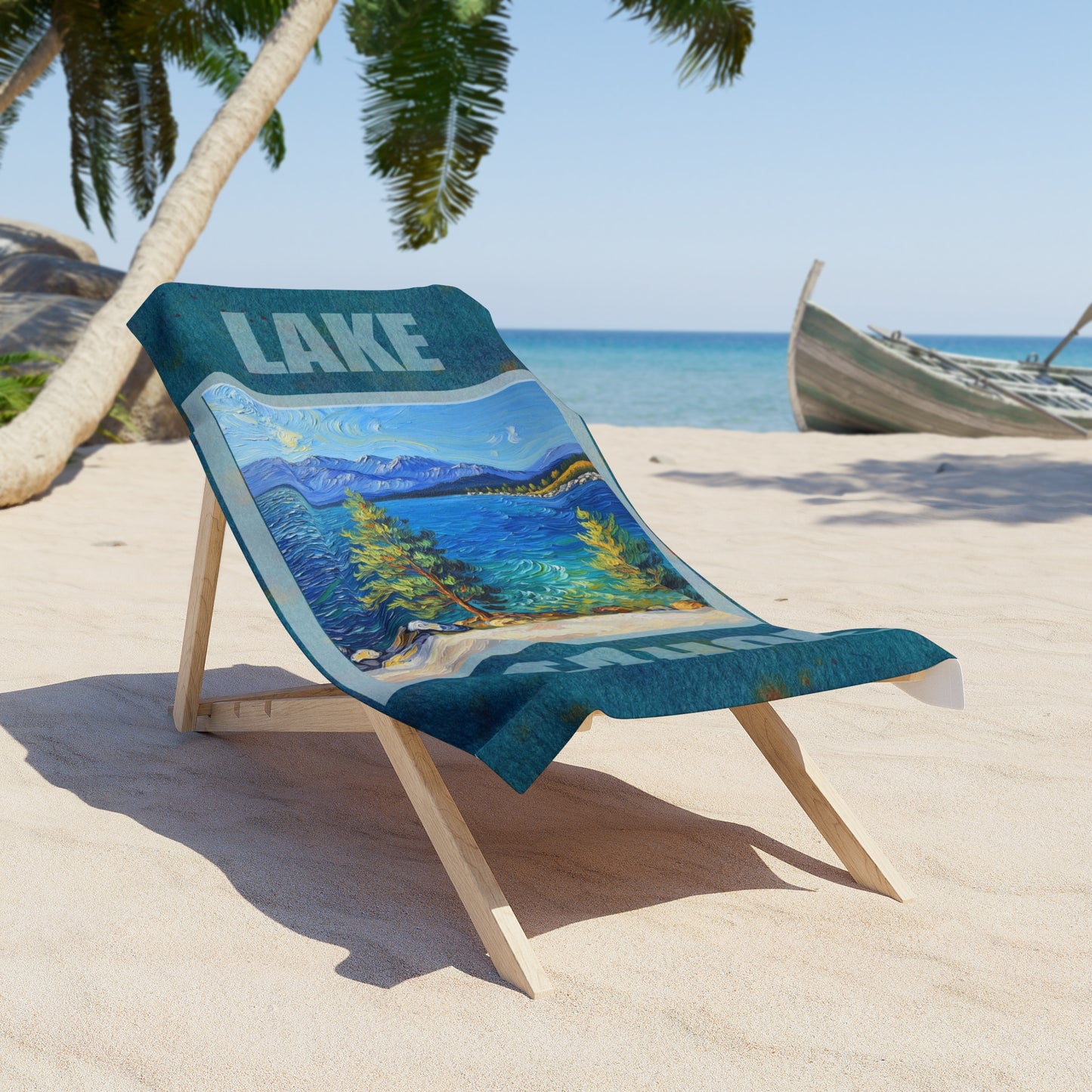 Lake Tahoe Beach Towel – Scenic Lake Tahoe Art Towel