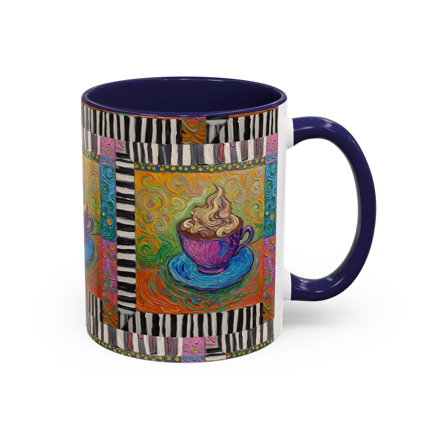 Whimsical Coffee Cup Art mug | Accent Coffee Mug