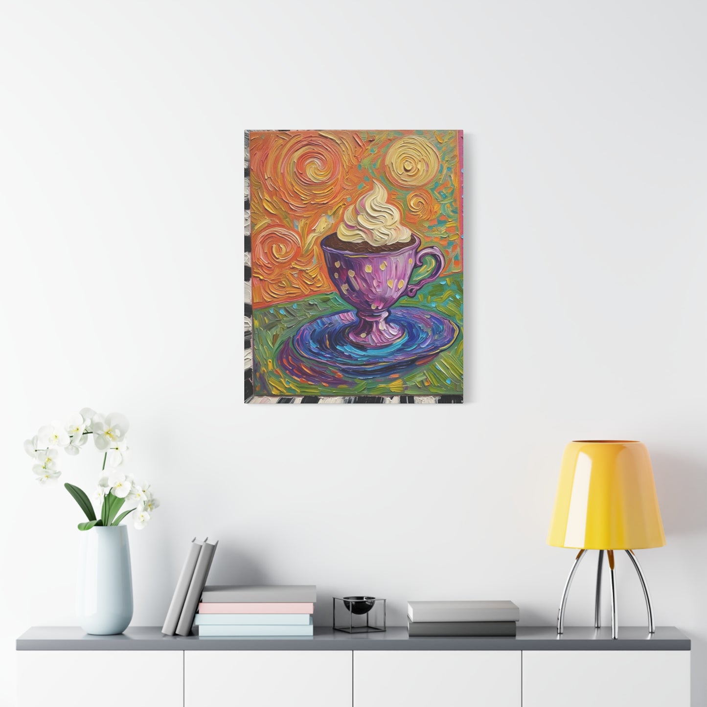 Whipped Hot Chocolate Cup Matte Canvas