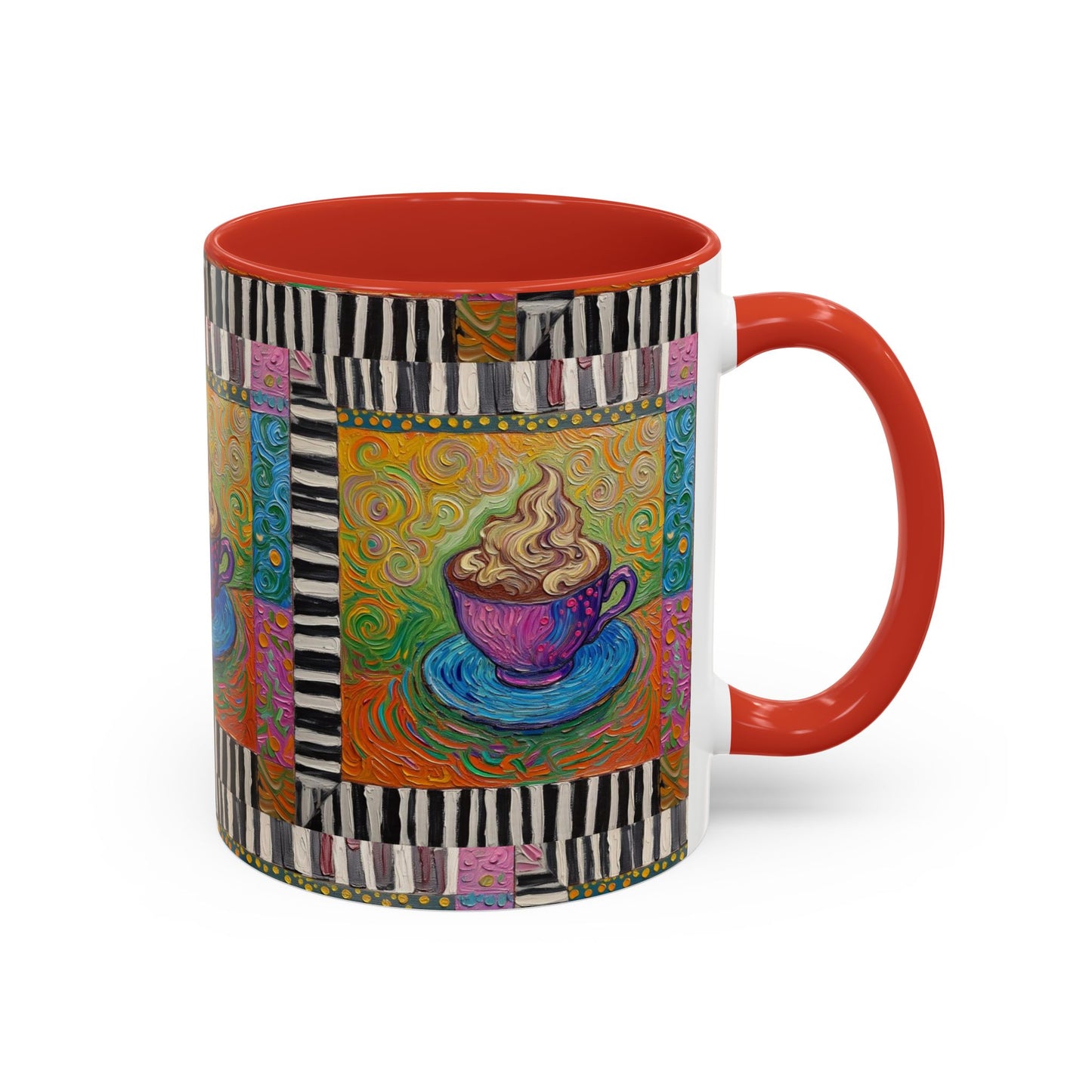 Whimsical Coffee Cup Art mug | Accent Coffee Mug