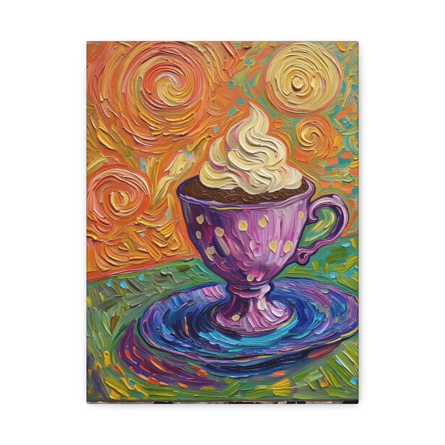 Whipped Hot Chocolate Cup Matte Canvas