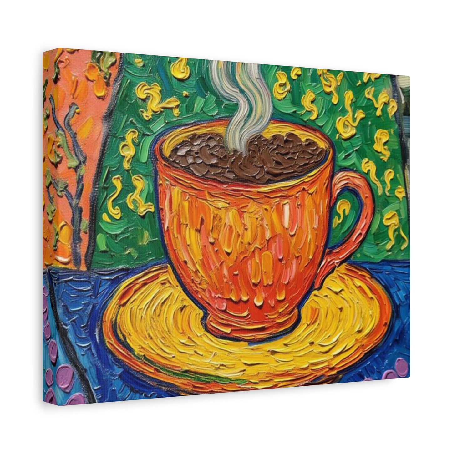 Whimsical Coffee Cup Matte Canvas