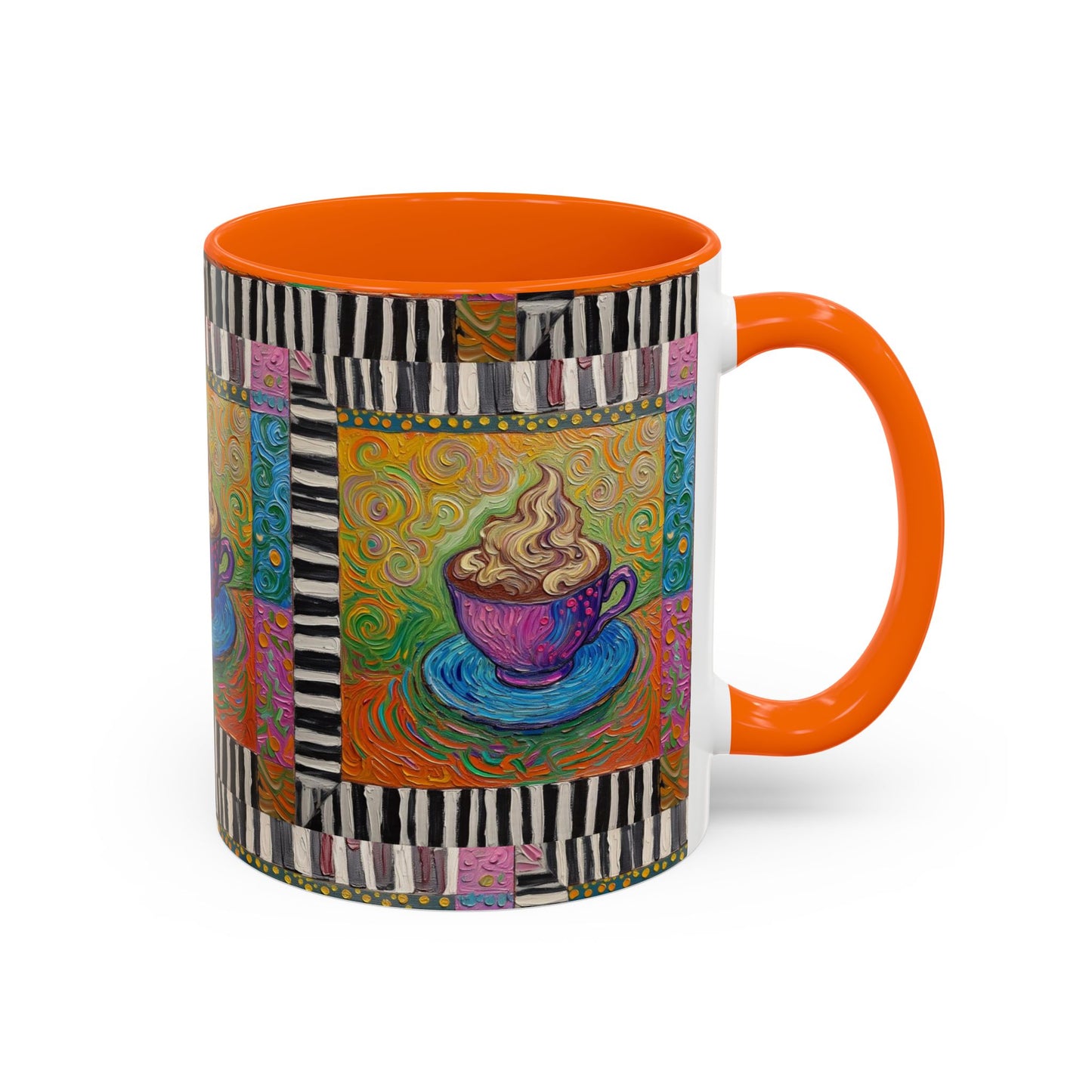 Whimsical Coffee Cup Art mug | Accent Coffee Mug
