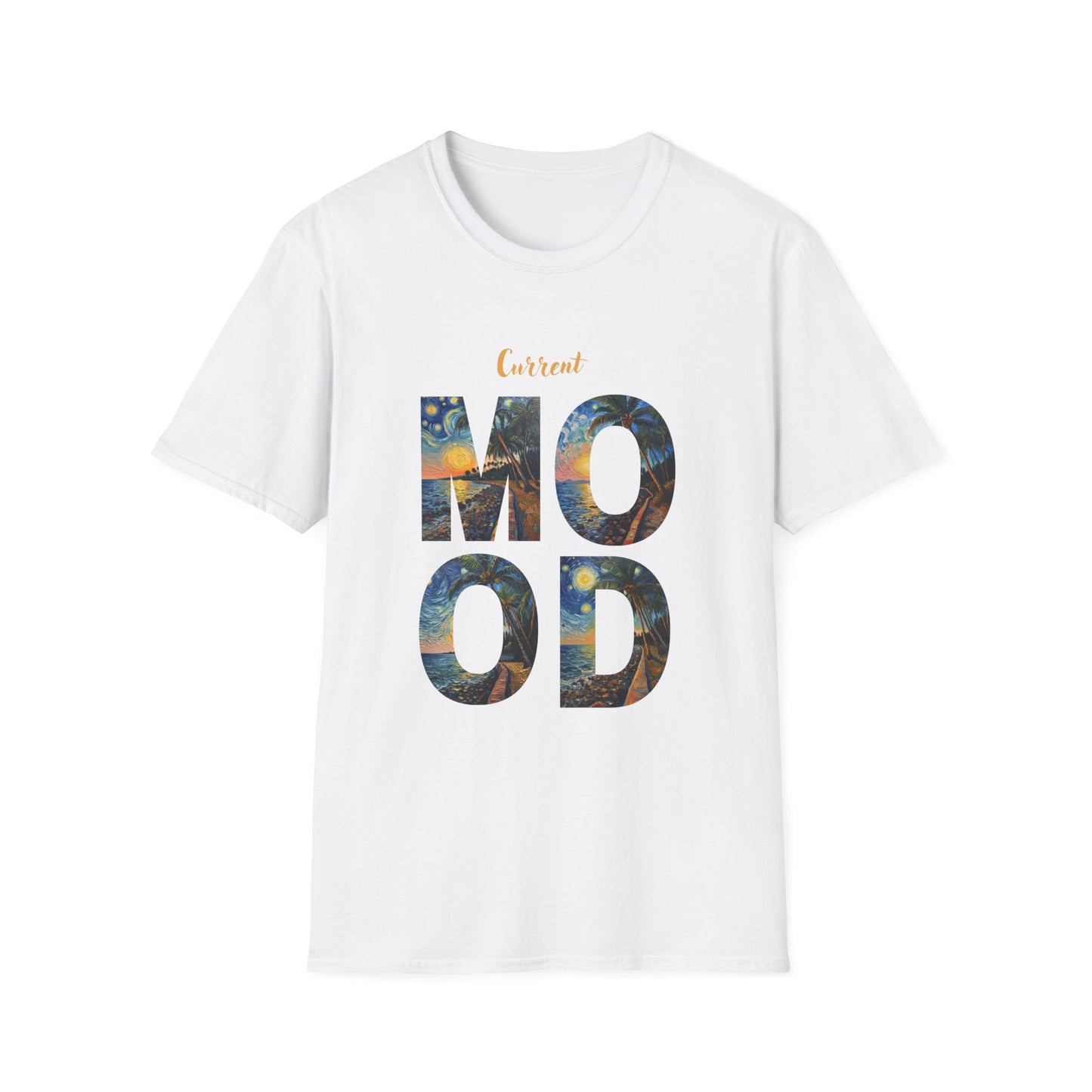 Hawaiian Graphic T-Shirt — 'Current Mood' Art Print