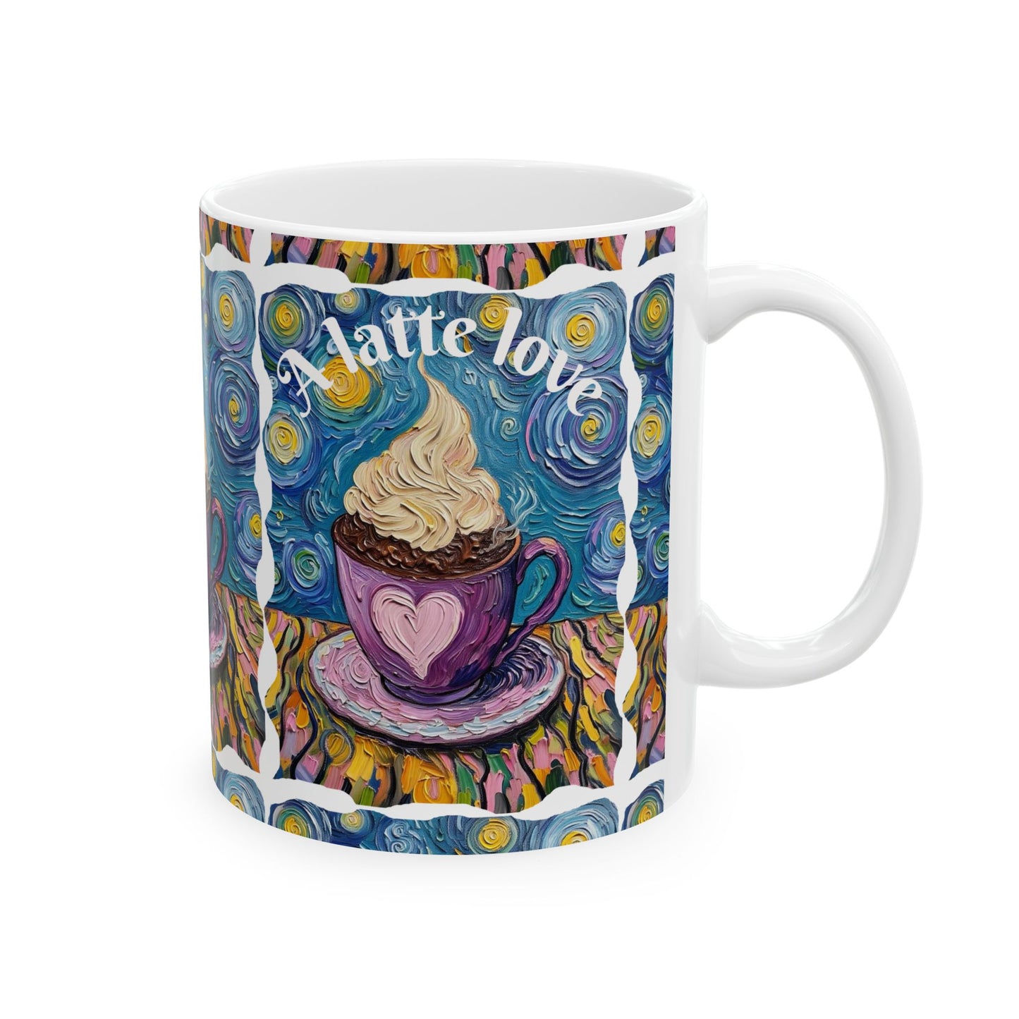 Latte Love artwork mug | Coffee cup ceramic mug