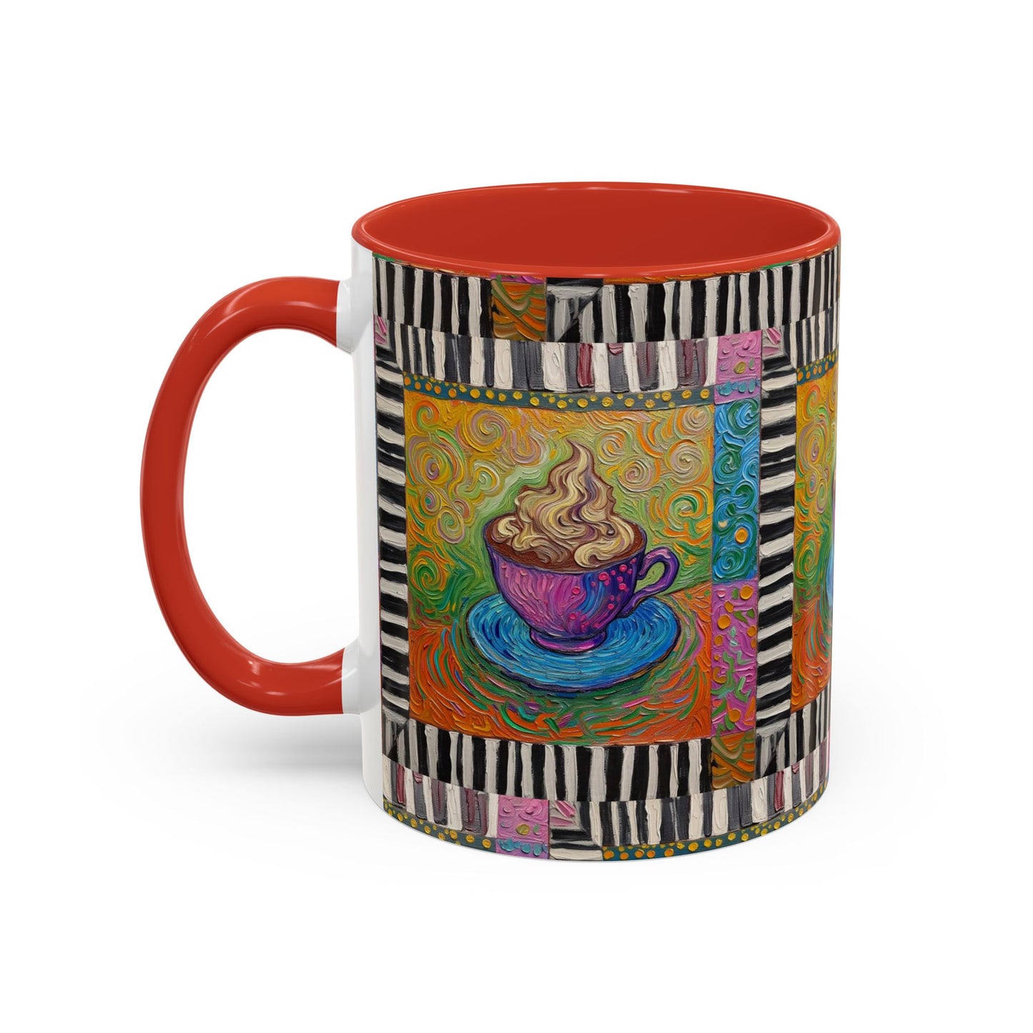 Whimsical Coffee Cup Art mug | Accent Coffee Mug