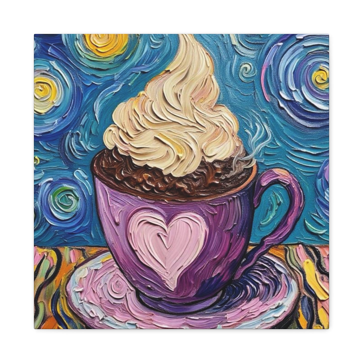 Whipped Hot Chocolate Cup Matte Canvas
