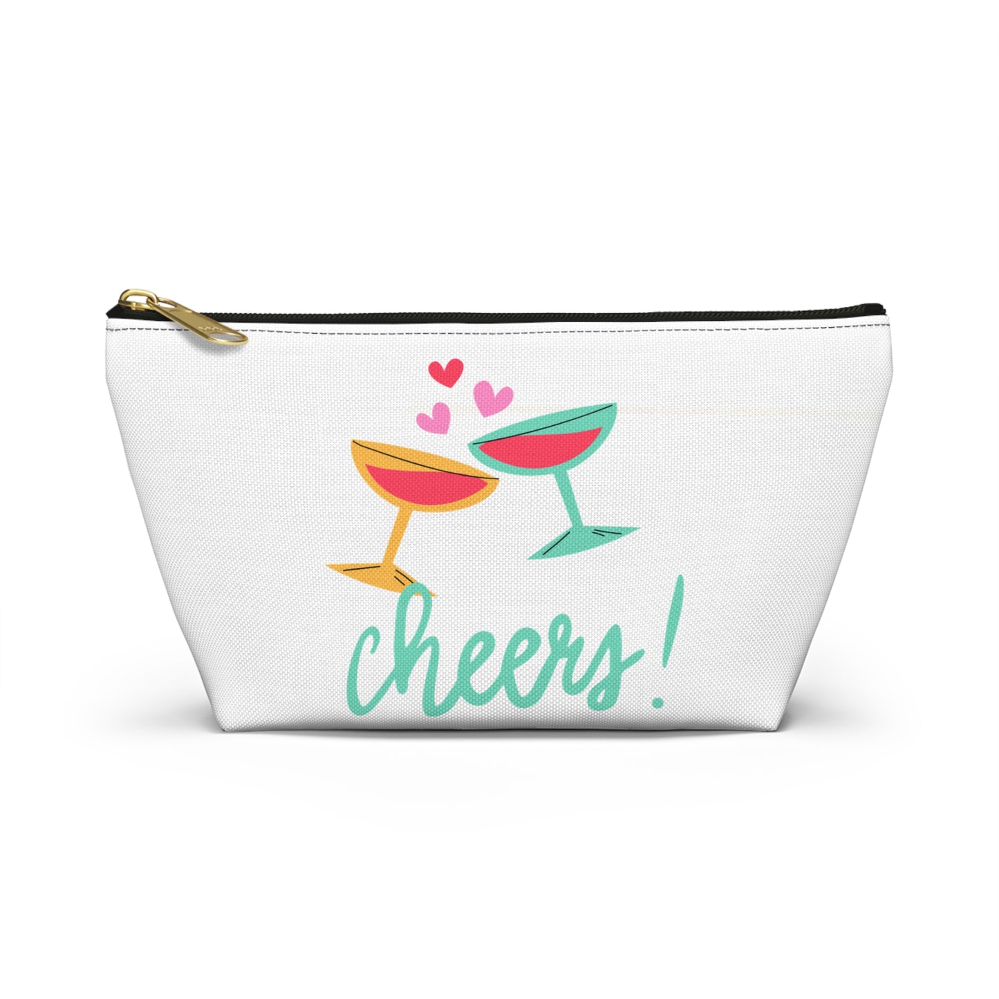 Cocktail Cheers Accessory Pouch — 21st Birthday Makeup Bag