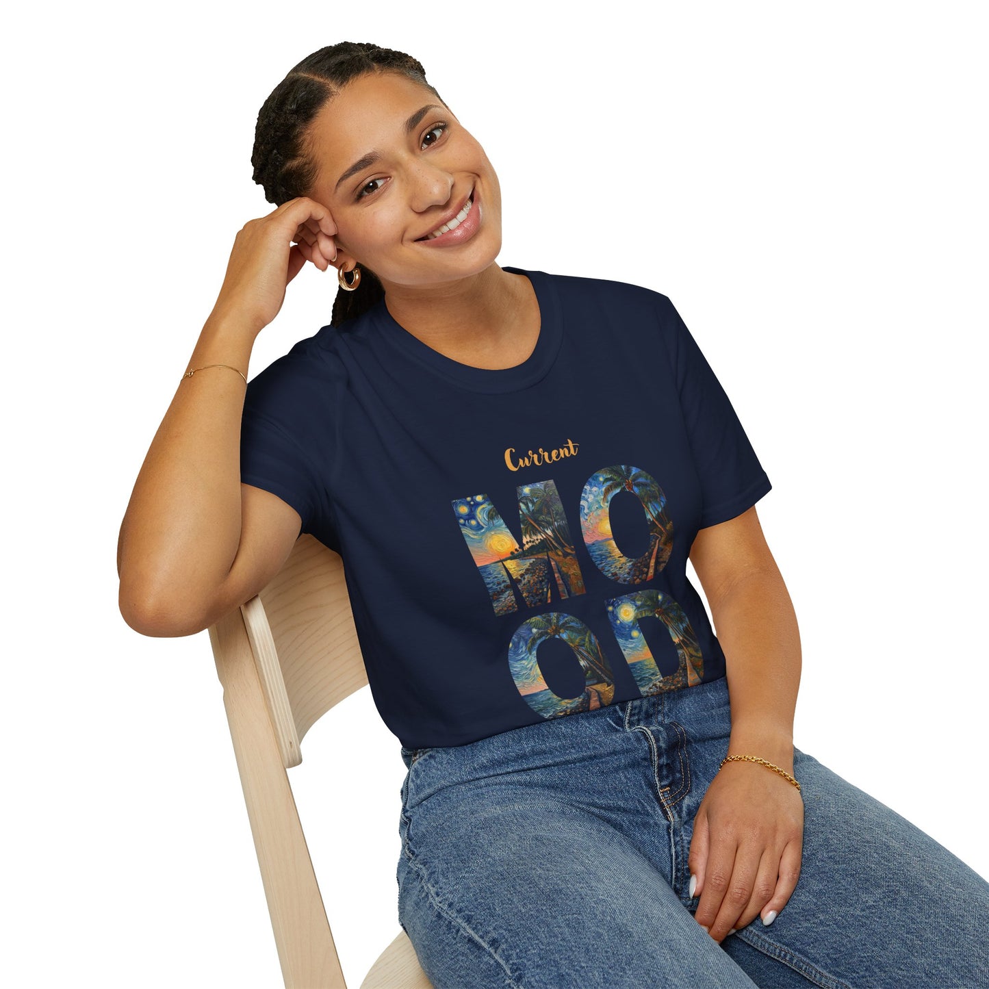 Hawaiian Graphic T-Shirt — 'Current Mood' Art Print